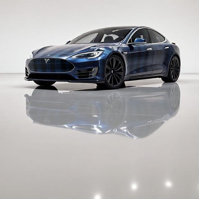 Tesla Model S electric car front view showcasing premium design and performance