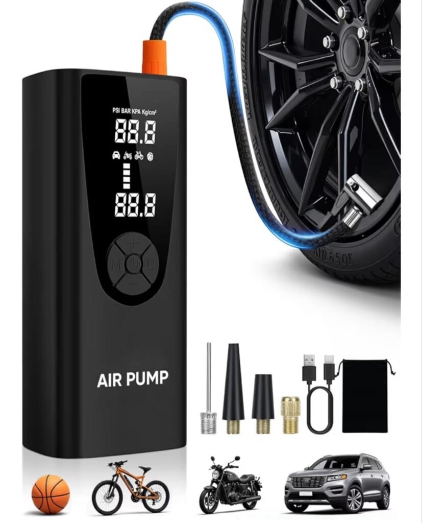 portable tire inflator for car and bike
